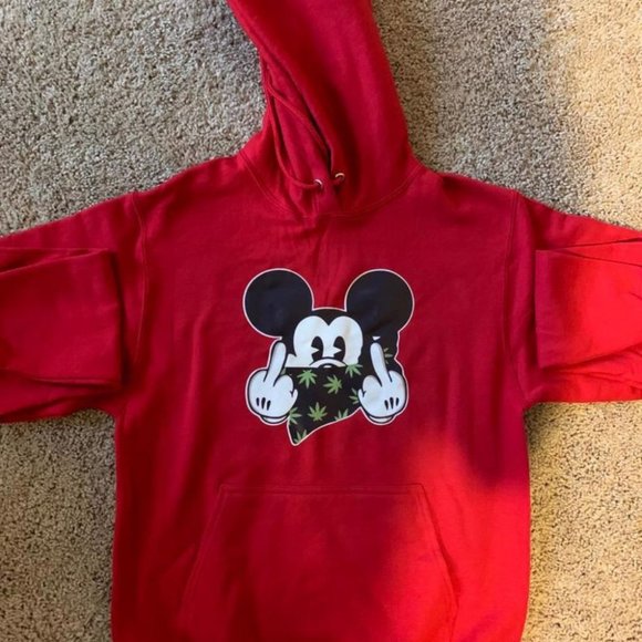 Mickey Mouse F*ck You Graphic! Hoodie - Small - 4X - Picture 1 of 3